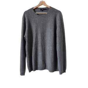 Theory Men's Medin C Cashmere Crew Neck Sweater Heathered‎ Grey - XL - Soft Cozy